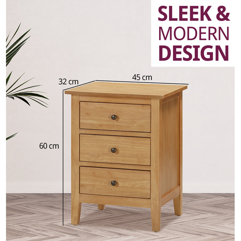Huang 45cm W Bedside Table
