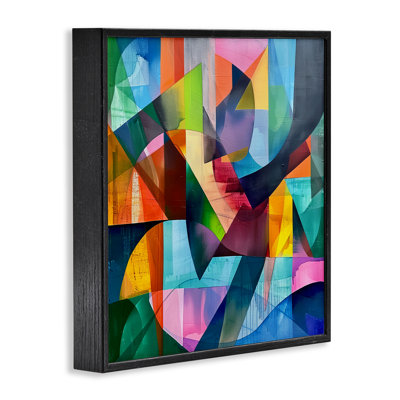 «Layered Luminous Shapes», art de la giclée encadrée par Lazar Studio