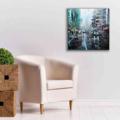 'Montreal Turquoise Rain' by Mark Lague, Canvas Wall Art