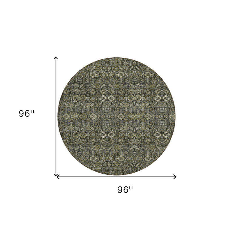 Tapis d'intérieur rond 8 po