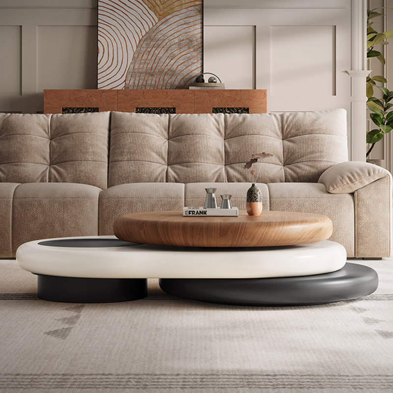 Table basse italienne de style simple, Brun