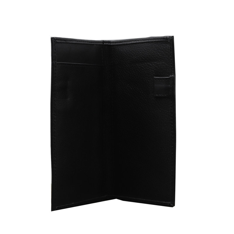 Housse en cuir pour chéquier - noir, Noir