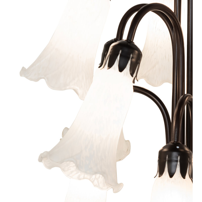 Bueche 63'' Mahogany Bronze Tree Floor Lamp, White