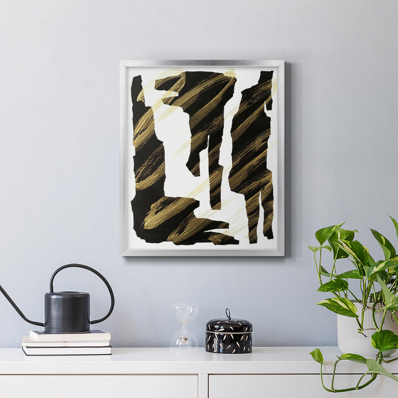 Onyx Obelisks III Premium Framed Canvas - Ready to Hang, 24" H x 20" W, Silver