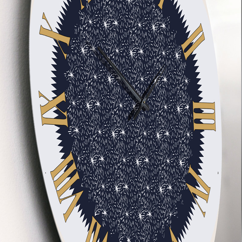 Horloge murale graphique Vintage Minimal Geometrics II, Très grand
