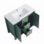 Meuble-lavabo de 36 po avec lavabo simple, meuble-lavabo encastré, armoire de rangement avec 2 portes et 2 tiroirs, fermeture en douceur, rangement multifonctionnel