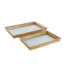 Ensemble de plateau décoratif en bois brun avec bases cannelées Joeleen