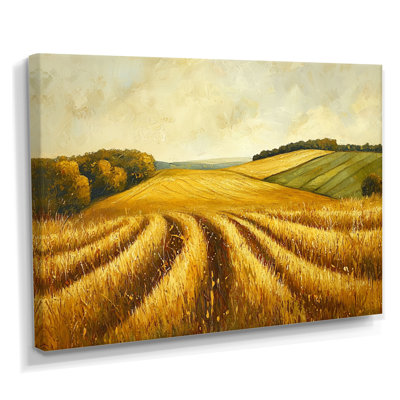 Countryside Golden Fields In Autumn III - Countryside Wall Art