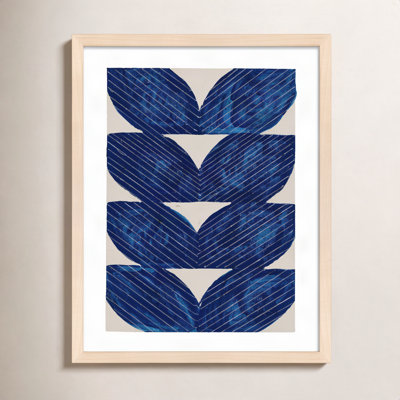Blue Chevron "Navy Chevron" Painting