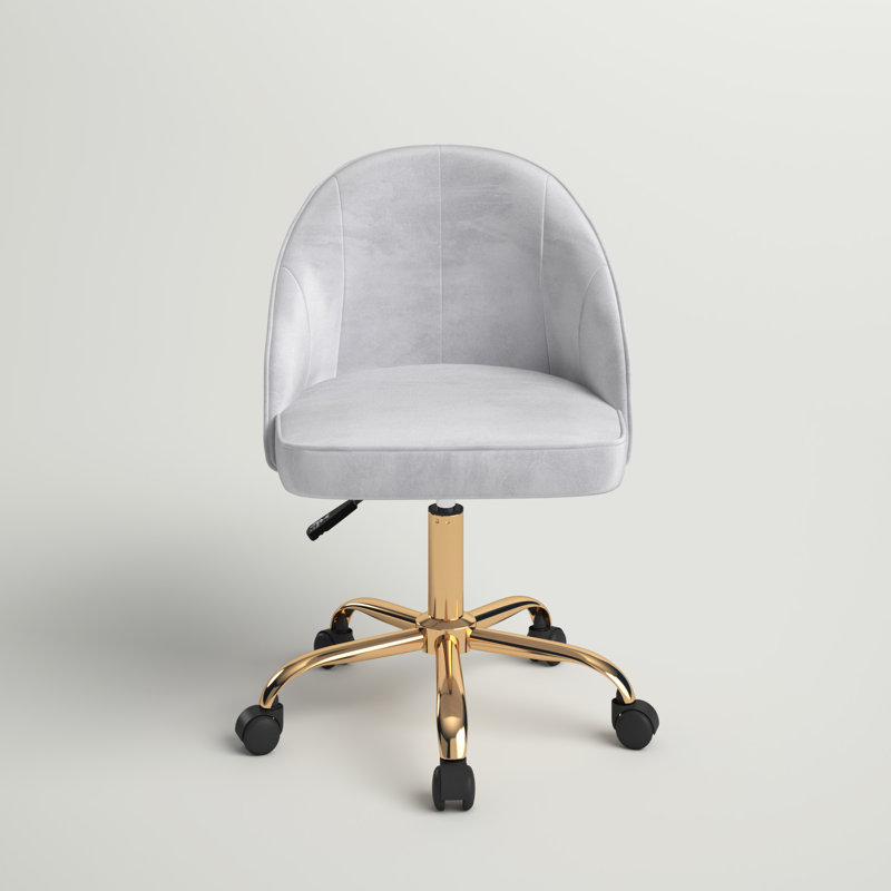 Hykkon Marcellus Velvet Office Chair, Grey