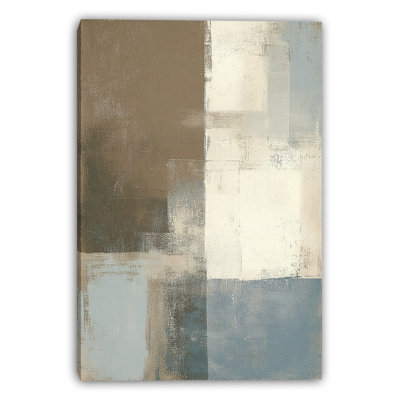 Blue Stone Panels Wrapped Canvas Wall Art