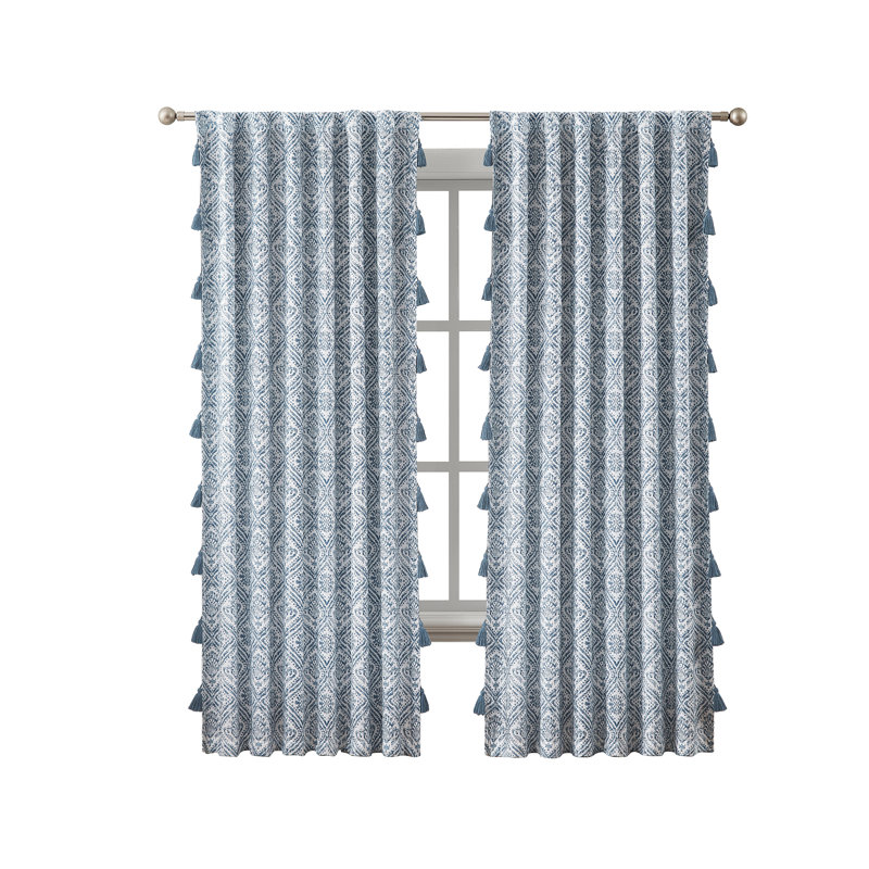 Rideau simple occultant Walbrook, Bleu, L 52 po x L 84 po