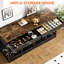 Meuble en bois pour cage de chien avec séparateur renforcé, 2 tiroirs et 2 bols pour chien.-727220908