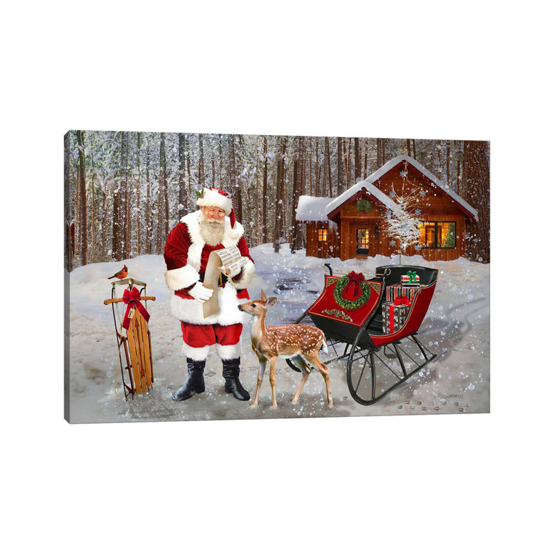 «A Message For Santa», reproduction d'art sur toile tendue