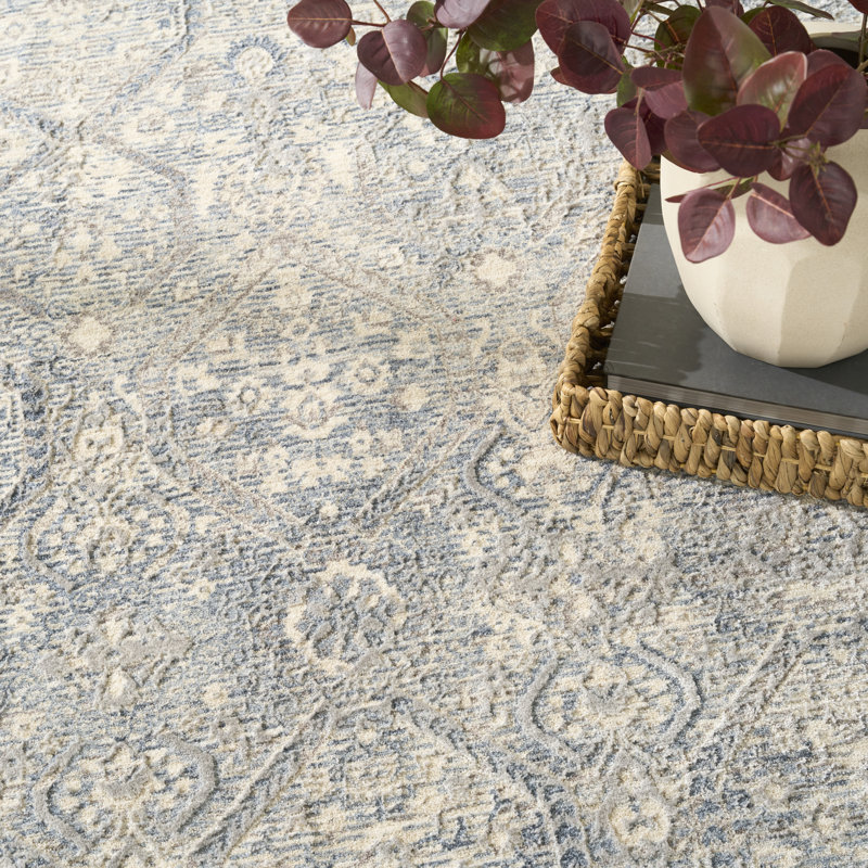 Tapis bleu rétro 9 pi x 12 pi Altair, Rectangle 9 pi x 12 pi