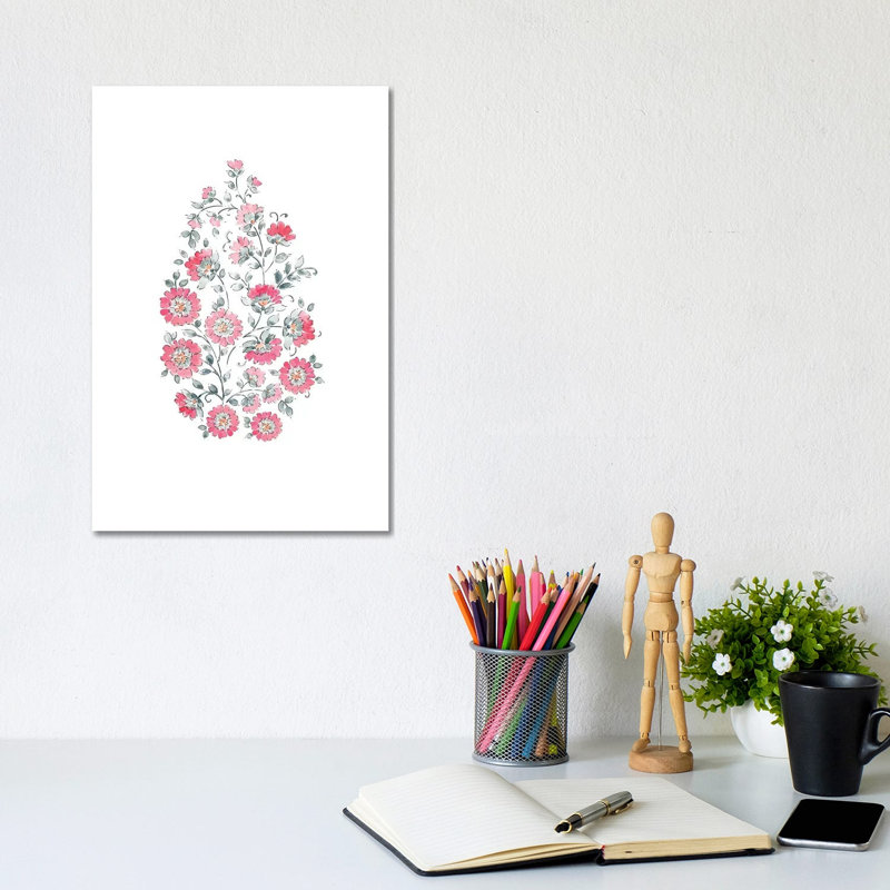 Watercolor Paisley No. 3 by Melissa Selmin - Gallery-Wrapped Canvas Giclée on Canvas, Canvas, 20.32 cm H x 30.48 cm W