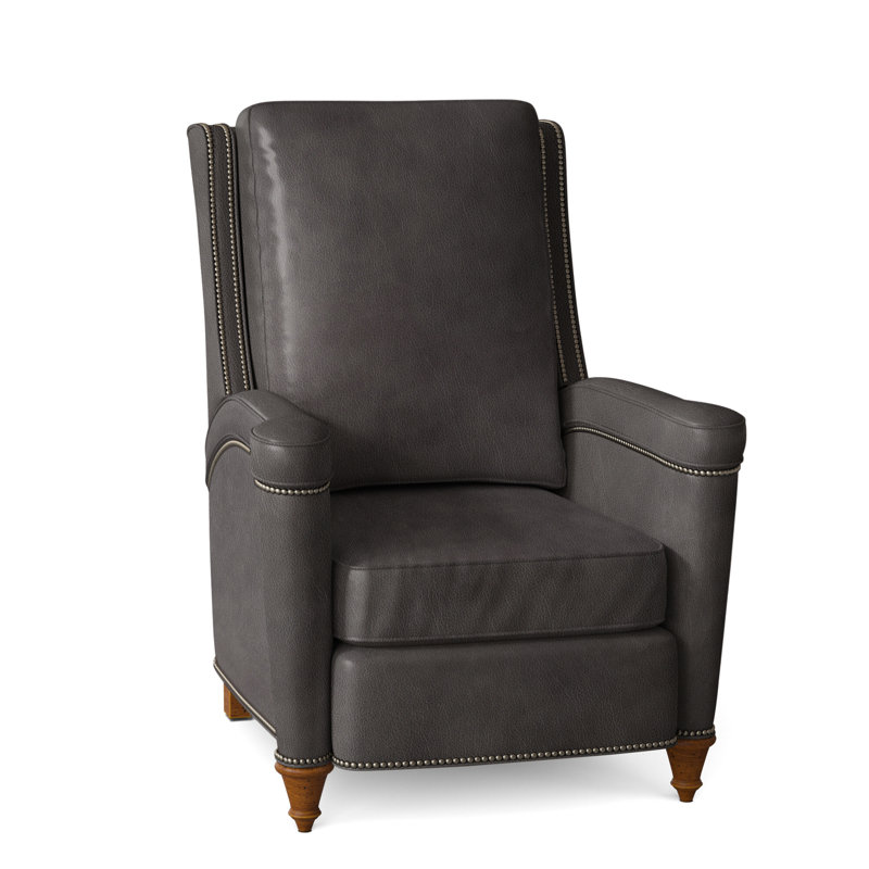 Mayes Recliner, New Classiques, Gunmetal, Corinthian Cherry Genuine Leather