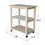Manatuto Solid Wood Kitchen Cart