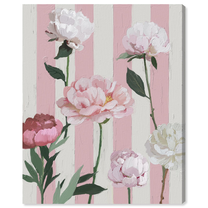 «Rose Poppies Boho», impression sur toile par Notoriart, H 36 po x l 45 po, Toile tendue avec châssis
