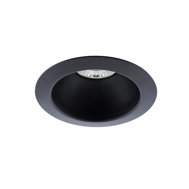 Éclairage encastré à DEL 5 po avec télécommande et télécommande Pop-in, Nouvelle construction, Noir, Rond