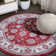Fenske Modern Persian Vintage Moroccan Traditional Red/Ivory Rug