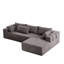Chambre en forme de L 108 "Anmol - Revêtement en chenille, 6 coussins, assemblage, polyvalent, modulaire d'appartement avec revêtement en forme de lit, sans effort pour la chambre d'amis-121361873