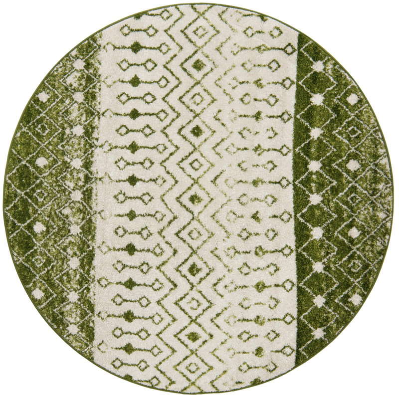 Somerville Geometric Indoor Rug, Round 6'