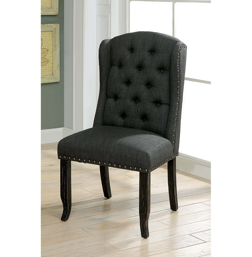 Aiden-Lee Tufted Upholstered Wingback Side Chair (Set of 2) Lark Manor™ Upholstery 