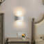 20cm Geometric White Gypsum Wall Lights（set of 2)