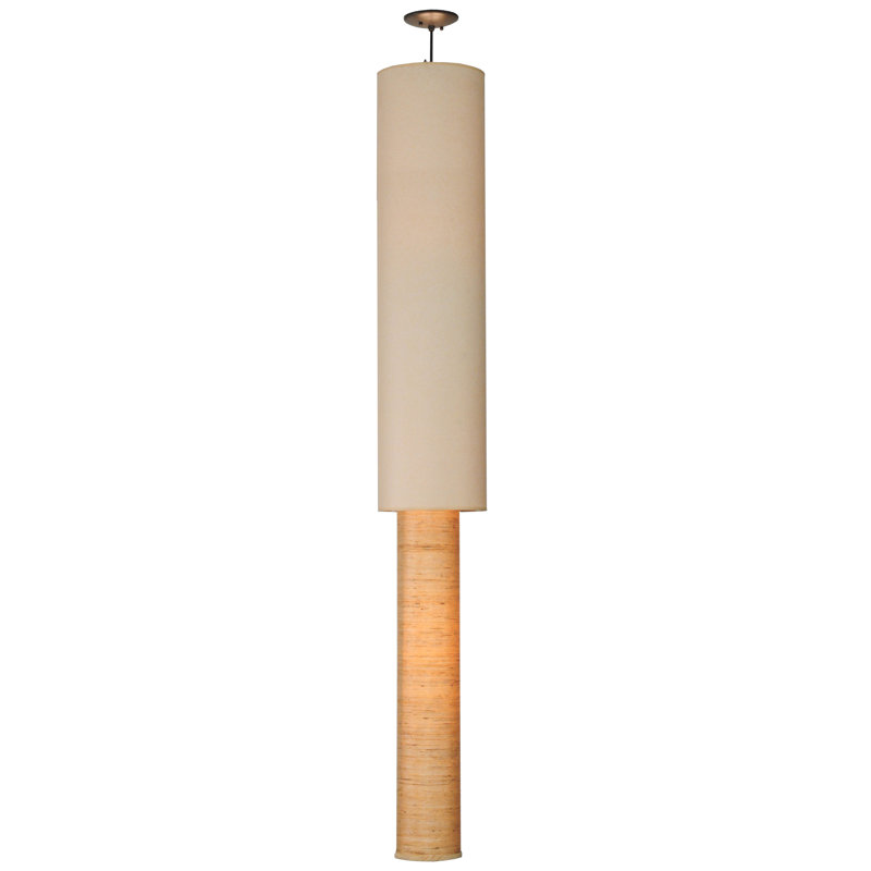 Luminaire suspendu cylindrique unique à 4 lumières