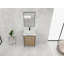 Meuble-lavabo autoportant 24 po avec lavabo en résine et 2 portes d'armoire à fermeture en douceur (emballage KD)