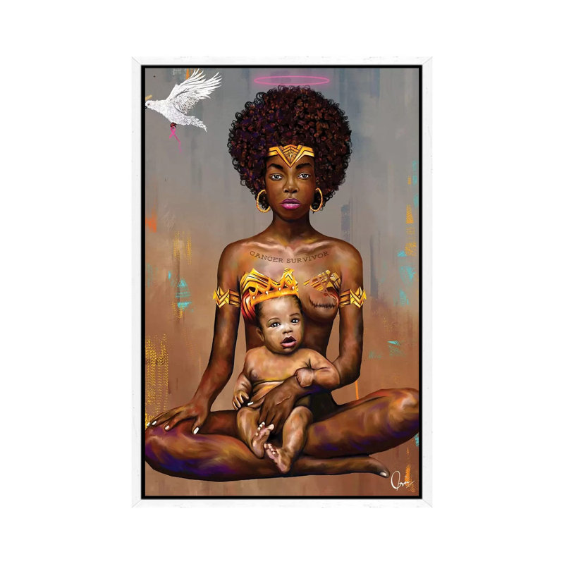 Cancer Survivor by Crixtover Edwin - Print on Canvas, 152.5 cm H x 101.5 cm W, White Framed