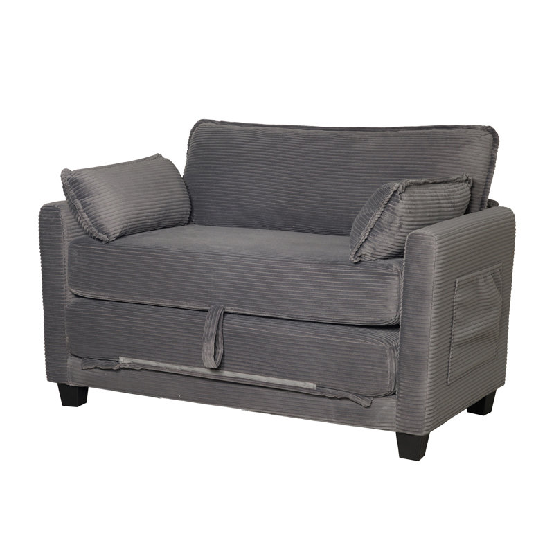 Fauteuil convertible 2-en-1 51 po, Gris
