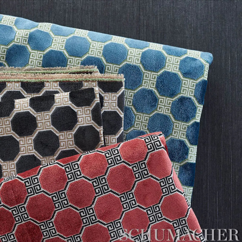 Octavia Velvet Fabric, Onyx