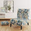 Motif floral blanc et bleu - Fauteuil de chambre rembourré Cottage