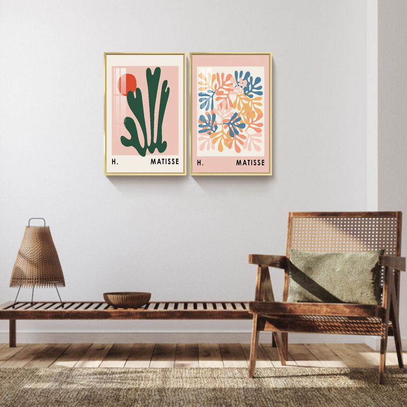"Matisse", reproduction d'art encadrée sur toile par Henri Matisse, L 32 po x H 24 po x P 1,34 po