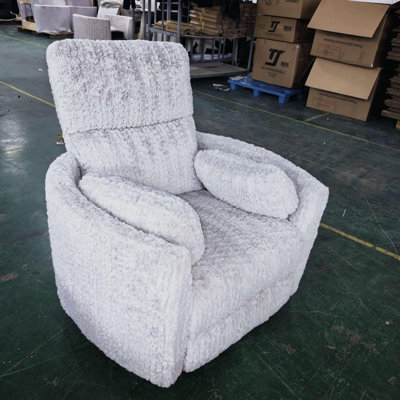 Fauteuil oscillant inclinable électrique avec ports USB et Type-C, fauteuil inclinable et pivotant rembourré pour le salon