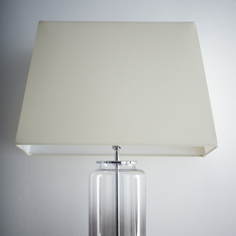 33 cm Cotton Rectangle Lamp Shade, 24cm H x 38cm W x 25cm D, Cream