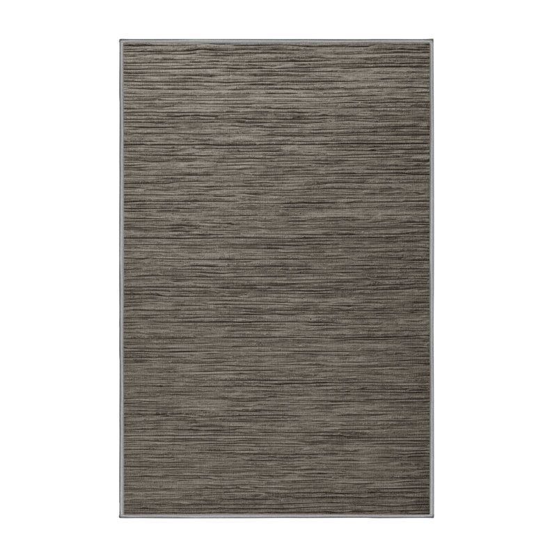 Machine Washable Solid Gray Area Rug, Runner 2' x 4'