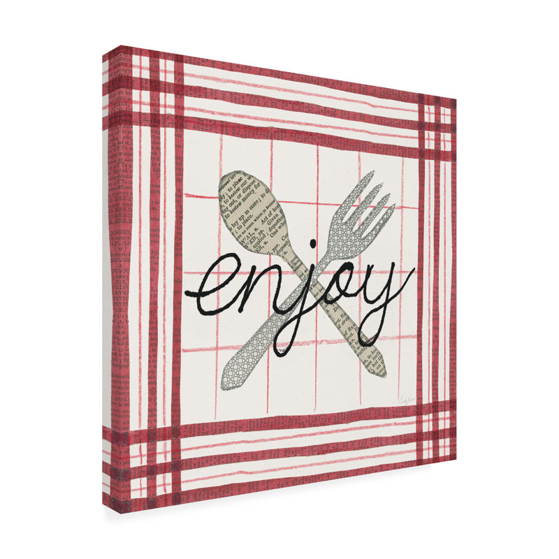 " Cool Kitchen Enjoy " by Courtney Prahl, 24" H x 24" W x 2" D