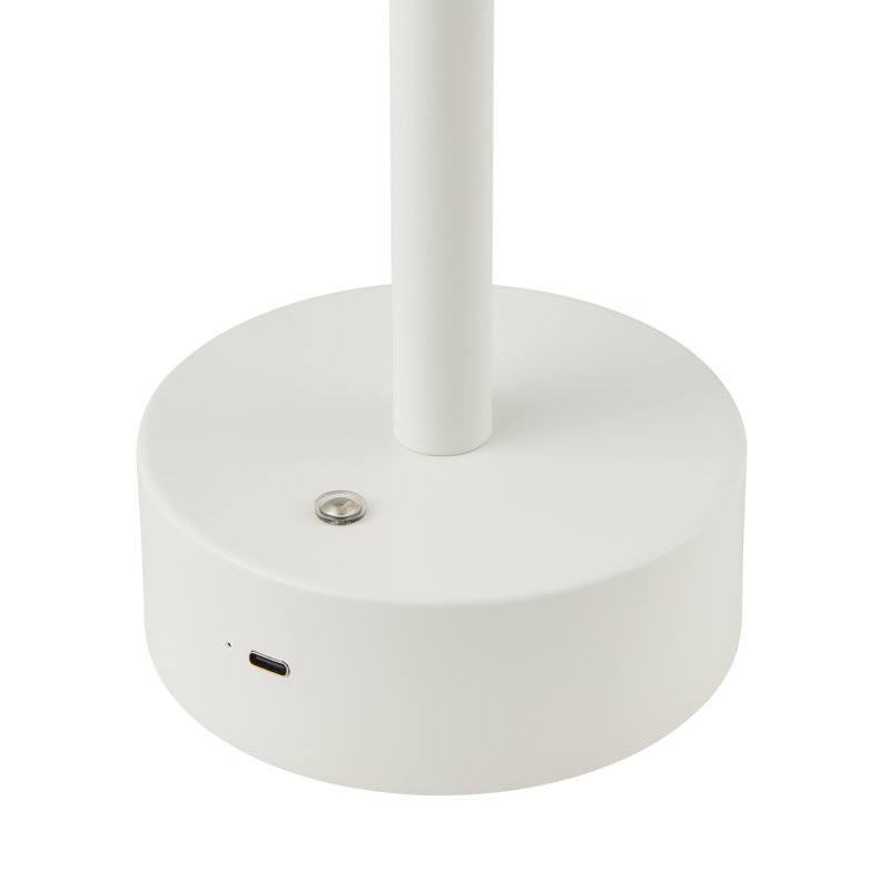 Lampe de table blanche à DEL sans fil 12 po rechargeable