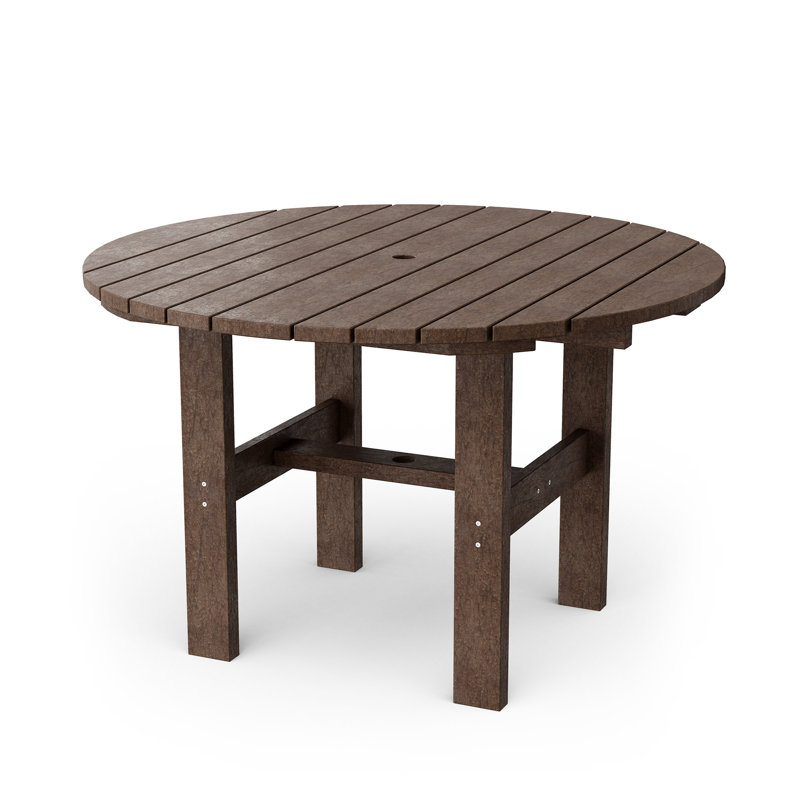 Classic 46" Round Dining Table, Tudor Brown