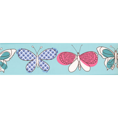 Papillons avec bordure murale