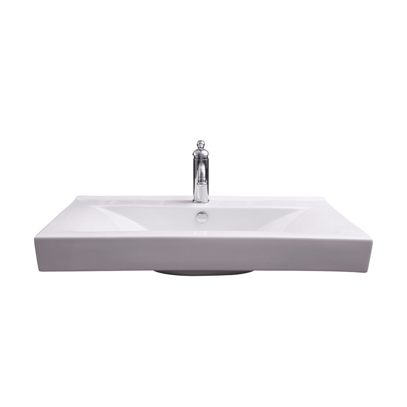 Barclay Twain 19'' White Vitreous China Rectangular Bathroom Sink with Overflow