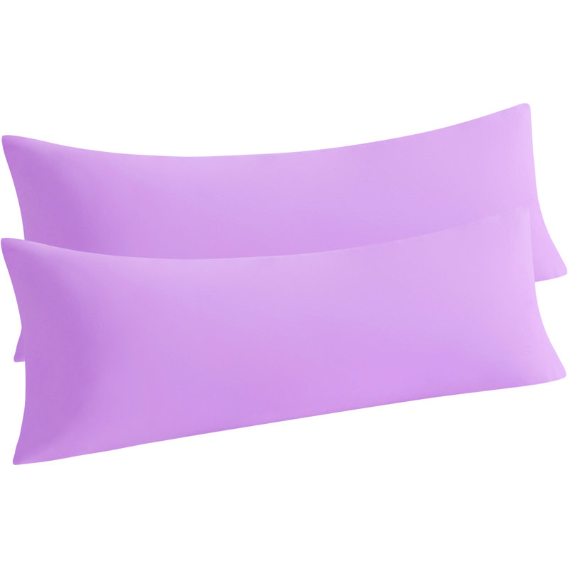 2PC Hypoallergenic Microfiber body pillowcase, Light Purple
