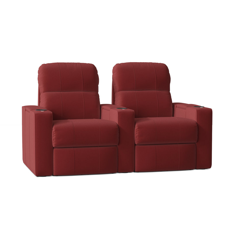Causeuse de cinéma maison (rangée de 2), Manuel, Rouge luxueux
