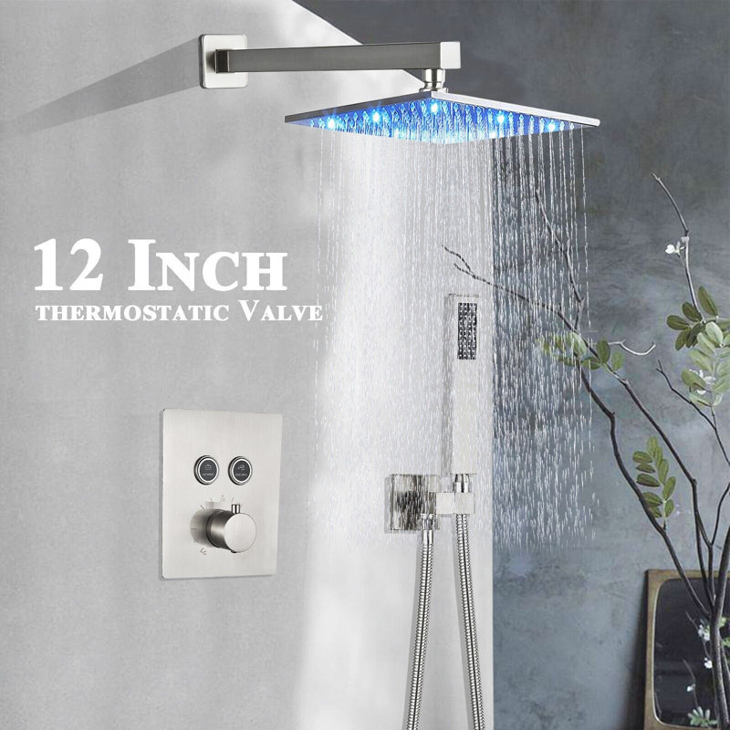 Thermostatic Complete Shower System with Rough in-Valve