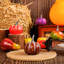 16 mini-citrouilles artificielles de 2,4 pouces, fausse petite récolte d'automne, citrouille, simulant un légume pour la fête de cuisine à domicile, décoration de l'Action de grâce (multicolore)