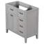 Base d'armoire de salle de bain grise de 36 po. Meuble-lavabo moderne avec espace de tiroir. Bois massif et autoportant. Assemblage requis-150414105