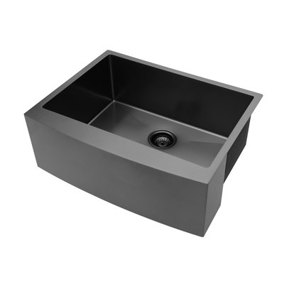 Évier de cuisine 33 x 21 x 10 po à tablier simple en acier inoxydable Farmhouse